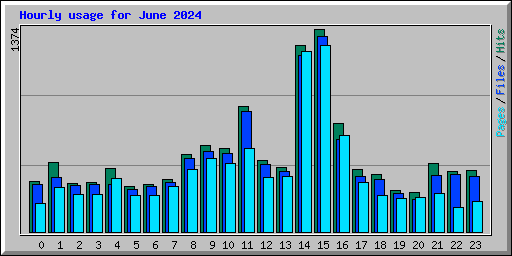 Hourly usage for June 2024